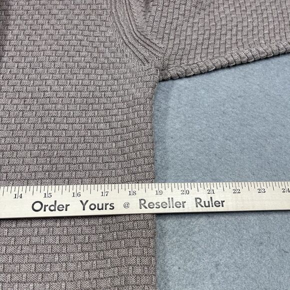 Mario Zegnoti Sweater Mens Medium Brown Gold The Cut Jewel Knit Front Full Zip - Picture 8 of 9